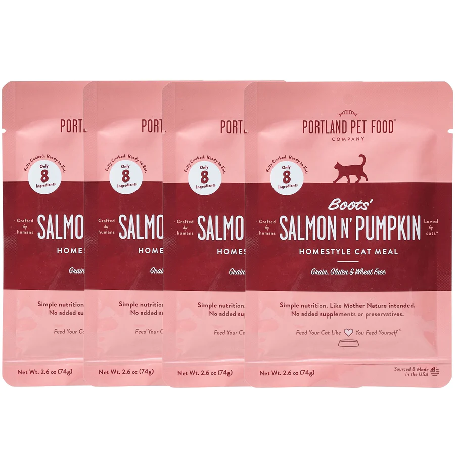 PPF Boots' Salmon N' Pumpkin Homestyle Cat Meal ~ 2.6oz - Click Image to Close